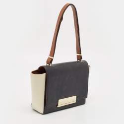 CH Carolina Herrera Tricolor Leather Casati Shoulder Bag