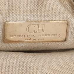 CH Carolina Herrera Yellow Leather Flap Shoulder Bag