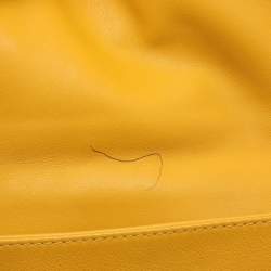 CH Carolina Herrera Yellow Leather Flap Shoulder Bag