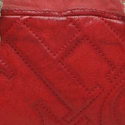 CH Carolina Herrera Red Leather Chain Shoulder Bag