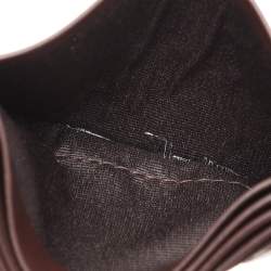 CH Carolina Herrera Brown Leather Card Holder