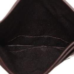 CH Carolina Herrera Brown Leather Card Holder