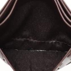 CH Carolina Herrera Brown Leather Card Holder