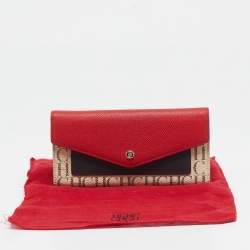 CH Carolina Herrera Multicolor Monogram Coated Canvas and Leather Trifold Wallet