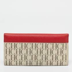 CH Carolina Herrera Multicolor Monogram Coated Canvas and Leather Trifold Wallet