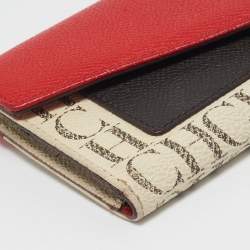 CH Carolina Herrera Multicolor Monogram Coated Canvas and Leather Trifold Wallet
