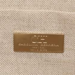 مملوكة مسبقًا حقيبة كر وس سي إتش كارولينا هيريرا جلد وكانفاس مقوى مونوغرامي متعدد الألوان بسحاب