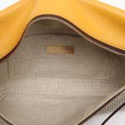 مملوكة مسبقًا حقيبة كروس سي إتش كارولينا هيريرا جلد وكانفاس مقوى مونوغرامي متعدد الألوان بسحاب