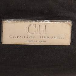 CH Carolina Herrera Brown Leather Chain Clutch