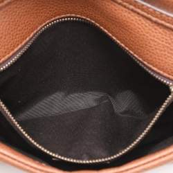 CH Carolina Herrera Brown Leather Chain Clutch