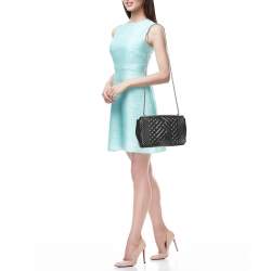 CH Carolina Herrera Black Leather Shoulder Bag