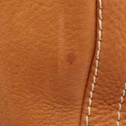 CH Carolina Herrera Tan Monogram Embossed Leather Large Andy Boston Bag