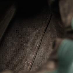 Pre Owned CH Carolina Herrera Green Monogram Embossed Leather Bow Bucket Bag