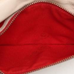 Pre Owned CH Carolina Herrera Cream Leather Continental Bifold Wallet