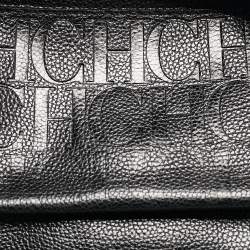 CH Carolina Herrera Black Leather Minuetto Flap Top Handle Bag