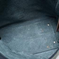 Pre Owned CH Carolina Herrera Navy Blue Leather Tassel Zip Hobo