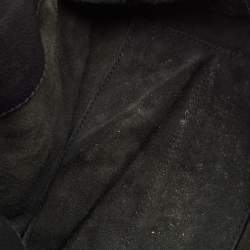 Pre Owned CH Carolina Herrera Black Leather Large Minuetto Flap Top Handle Bag