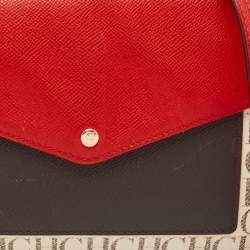 Pre Owned CH Carolina Herrera Tricolor Coated Canvas and Leather Envelope Crossbody Bag