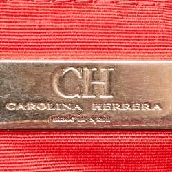 CH Carolina Herrera Navy Blue Leather Matteo Tote