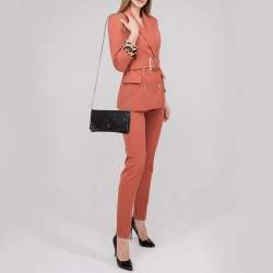 مملوكة مسبقًا CH Carolina Herrera Black Leather Chain Crossbody Bag