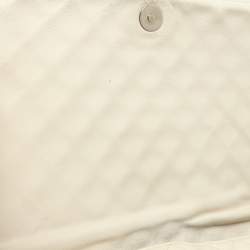 CH Carolina Herrera Cream Quilted Leather Flap Crossbody Bag