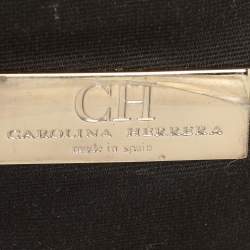 CH Carolina Herrera Cream Quilted Leather Flap Crossbody Bag