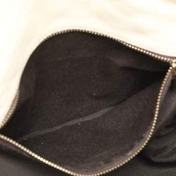 CH Carolina Herrera Cream Quilted Leather Flap Crossbody Bag