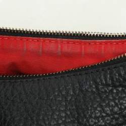 Carolina Herrera Black Leather Chain Tassel Shoulder Bag
