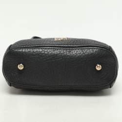 Carolina Herrera Black Leather Chain Tassel Shoulder Bag