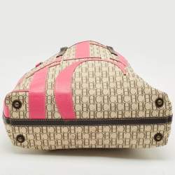 CH Carolina Herrera Tricolor Monogram Canvas and Leather Shopper Tote