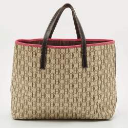 CH Carolina Herrera Tricolor Monogram Canvas and Leather Shopper Tote