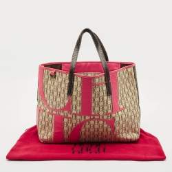 CH Carolina Herrera Tricolor Monogram Canvas and Leather Shopper Tote