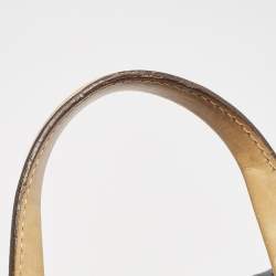 CH Carolina Herrera Navy Blue Monogram Embossed Leather Large Andy Boston Bag