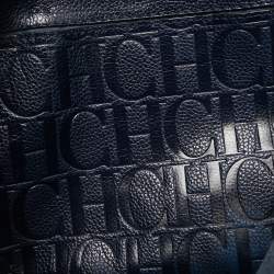 CH Carolina Herrera Blue Leather Tempo Collection Adagio Tote