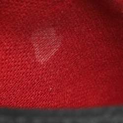 CH Carolina Herrera Black Monogram Leather Mini Baret Top Handle Bag