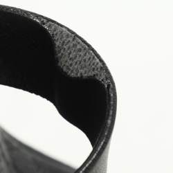 CH Carolina Herrera Black Monogram Leather Mini Baret Top Handle Bag