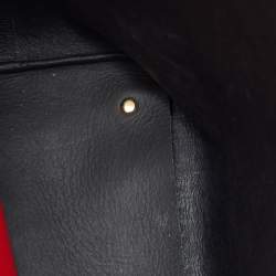 CH Carolina Herrera Black Monogram Leather Matryoshka Padlock Tote