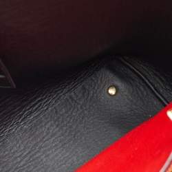 CH Carolina Herrera Black Monogram Leather Matryoshka Padlock Tote
