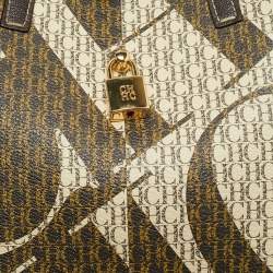 CH Carolina Herrera Multicolor Monogram Coated Canvas and Leather Small Matryoshka Locked Tote