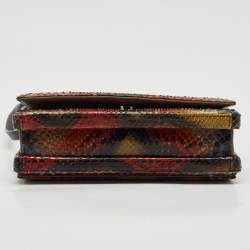 Pre Owned CH Carolina Herrera Multicolor Python Insignia Top Handle Bag