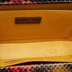 Pre Owned CH Carolina Herrera Multicolor Python Insignia Top Handle Bag