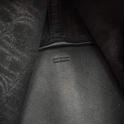 CH Carolina Herrera Black Monogram Embossed Leather Matryoshka Tote