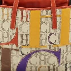 CH Carolina Herrera Multicolor Monogram Canvas and Leather Shopper Tote