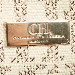 CH Carolina Herrera Multicolor Monogram Canvas and Leather Shopper Tote