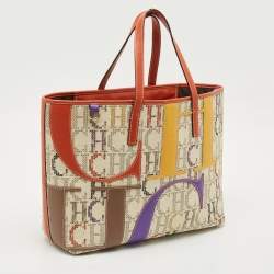 CH Carolina Herrera Multicolor Monogram Canvas and Leather Shopper Tote