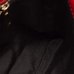 Pre Owned CH Carolina Herrera Red Leather Flap Chain Shoulder Bag