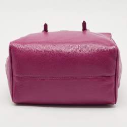 CH Carolina Herrera Fuchsia Leather Tempo Collection Adagio Tote