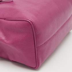 CH Carolina Herrera Fuchsia Leather Tempo Collection Adagio Tote