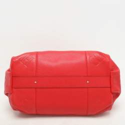 CH Carolina Herrera Red Leather Dahlia Satchel