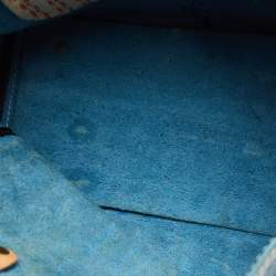 Pre Owned CH Carolina Herrera Blue/Beige Monogram Embossed Leather Andy Tote